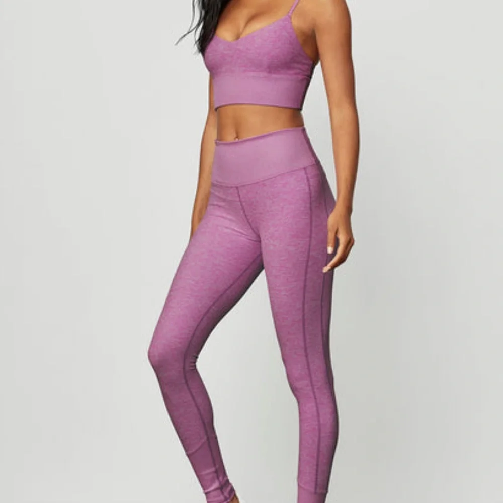 ALO Yoga Purple Heather High-Waist Leggings